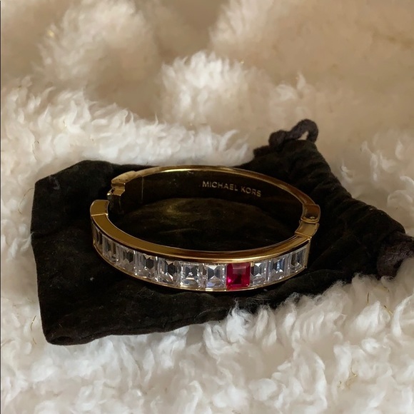 RARE Michael Kors Regal Baguettes Hinged Bangle - Picture 5 of 13